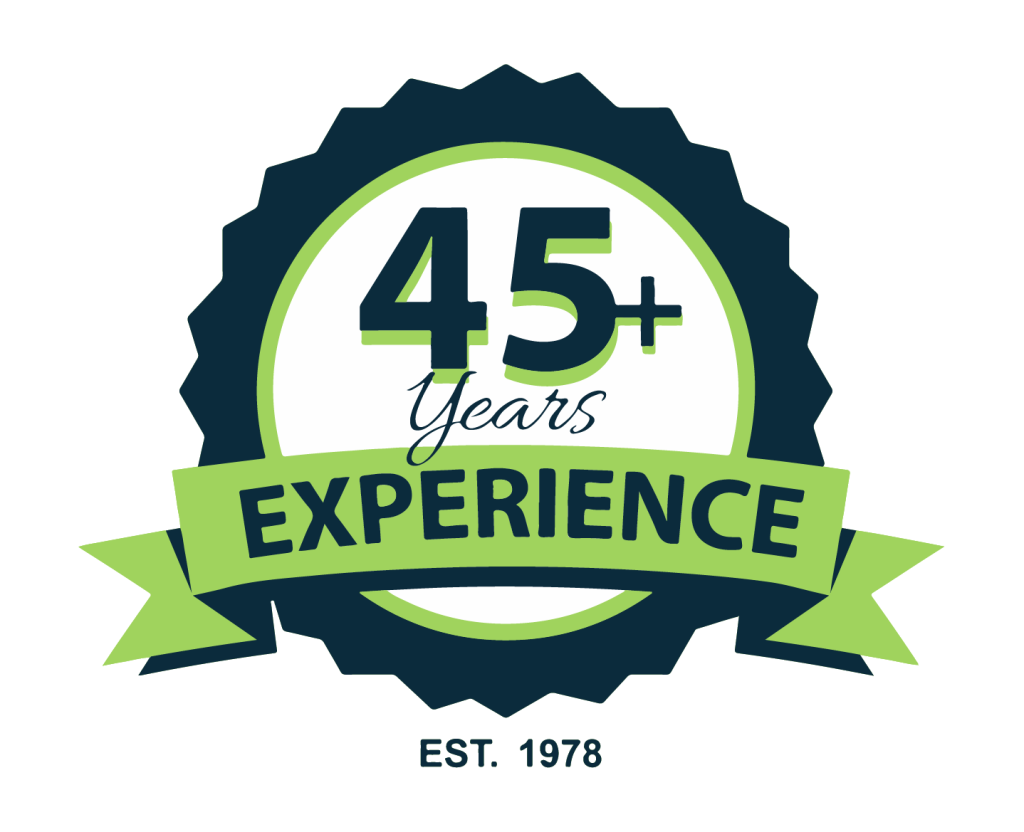 badge-MichaelsLawn-2025 45+ Year Experience Badge - Michaels Lawn & Landscape, Anderson, South Carolina
